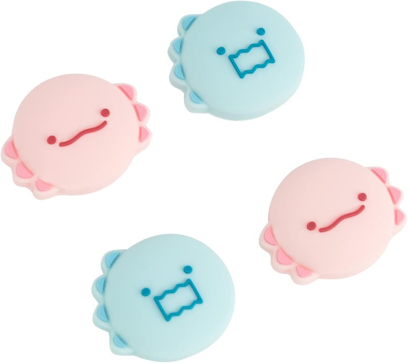 GEEKSHARE Cute Silicone Joy Con Thumb Grip Caps, Joystick Cover Compatible with Switch/OLED/Switch Lite,4PCS - Dinosaur & Axolotl - Image 1